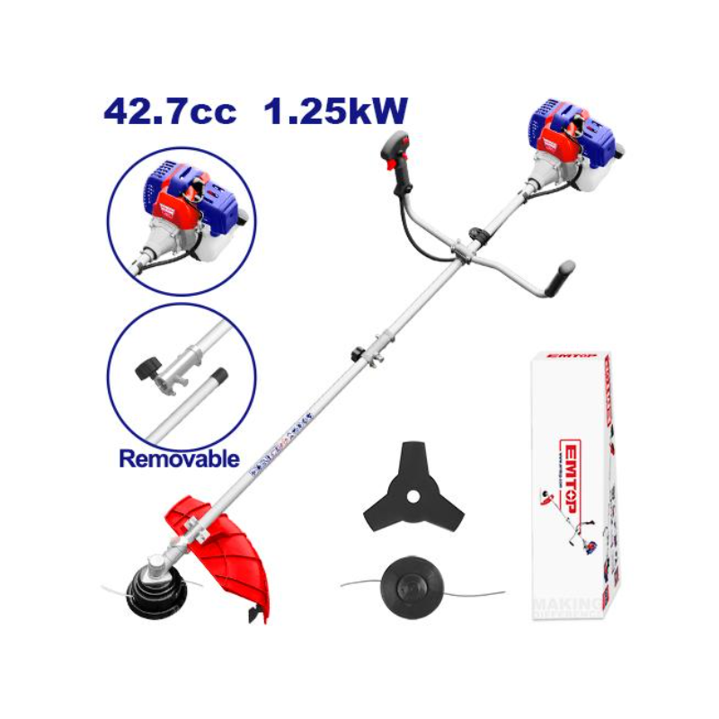 Débroussailleuse et Coupe Bordure à Essence EMTOP EGTC4321 42 7 cc 1