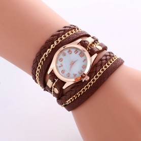 Montre-Bracelet Style bohème pour femmes, (MO25-001) à Quartz, cadran en acier inoxydable