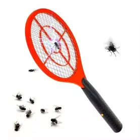 Raquette électrique anti-moustiques et anti-mouches, écologique, économique et ultra efficace.
