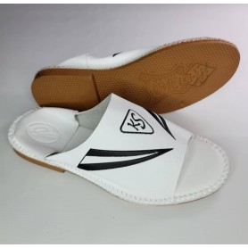 Chaussures babouche Marocain, KS-002, en cuir, artisanal pour hommes, claquettes décontractées, Maron