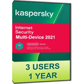 Kaspersky Internet Security Multi-Device, 3 Postes, licences 1 An renouvelable, Version CD avec mise à jours