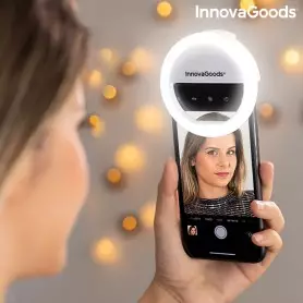 Anneau de lumière selfie, LED avec réglage de luminosité, USB, pour Android ou Apple