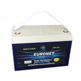 Batterie à Gel EURONET BLUE, 12V, 100Ah, Solaire, étanche, rechargeable, haute Performance, longue durée de vie