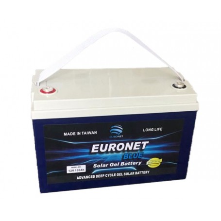 Batterie à Gel EURONET BLUE, 12V, 100Ah, Solaire, étanche