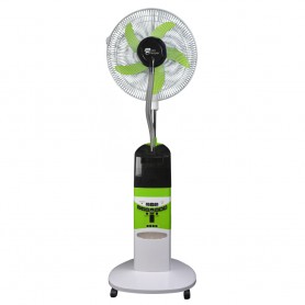 Ventilateur BML, d’humidification à eau, rechargeable, 16 pouces, 2,4 litres, 9 vitesses, Chargeur USB, télécommande
