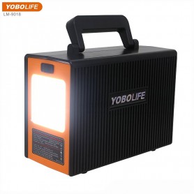 Générateur solaire et électrique Yobolife LM-9018, 12.8V, 25200mAh, Chargeur USB, Eclairage, MP3, Radio FM