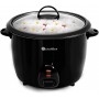 Mini cuiseur à riz Scheffler RC-220, 2,2 L, 900 W, fonction maintien au chaud, antiadhésif, cuillère à riz et verre doseur, noir