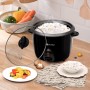 Mini cuiseur à riz Scheffler RC-220, 2,2 L, 900 W, fonction maintien au chaud, antiadhésif, cuillère à riz et verre doseur, noir