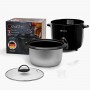 Mini cuiseur à riz Scheffler RC-220, 2,2 L, 900 W, fonction maintien au chaud, antiadhésif, cuillère à riz et verre doseur, noir