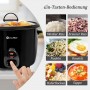 Mini cuiseur à riz Scheffler RC-220, 2,2 L, 900 W, fonction maintien au chaud, antiadhésif, cuillère à riz et verre doseur, noir