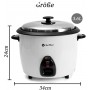 Cuiseur à riz, Scheffler RC-360, 1300W, 3,6 L maintien au chaud, revêtement antiadhésif en acier inoxydable, blanc