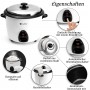 Cuiseur à riz, Scheffler RC-360, 1300W, 3,6 L maintien au chaud, revêtement antiadhésif en acier inoxydable, blanc