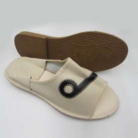 Chaussures babouches Marocaines, KS-004, en cuir, artisanal pour hommes, claquettes décontractées, Jaune