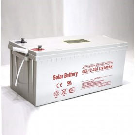Batterie Solaire à Gel, SABU’S GE 12V-200AH/10HR, sans entretien, conception compacte, ISO 9001, ISO 14001