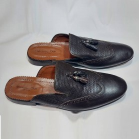 Chaussures mocassins classiques Massimo Duti, MD-002, à nœud, Pince métallique, bout rond, empeigne en cuir