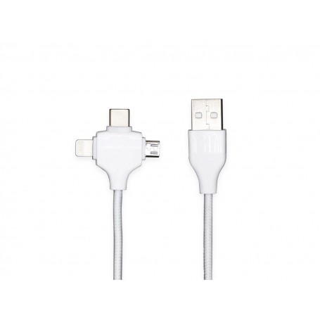 Câble de charge USB original, 3 en 1, transfert de données, charge rapide, Anti-interférence