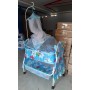 Berceau Portable pour bébé SBBH211, Balançoire berceau, canopy avec moustiquaire, Panier de rangement