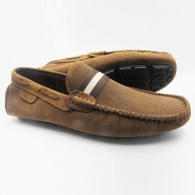 Mocassins pour hommes, Clark’s (MOCL-005) chaussures de conduite, en cuir, décontractées marron