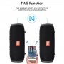 Haut-Parleur portable T&G TG118, 20W, 1800 mAh, Bluetooth avec Radio, FM, Aux ,TF, Subwoofer, Noire