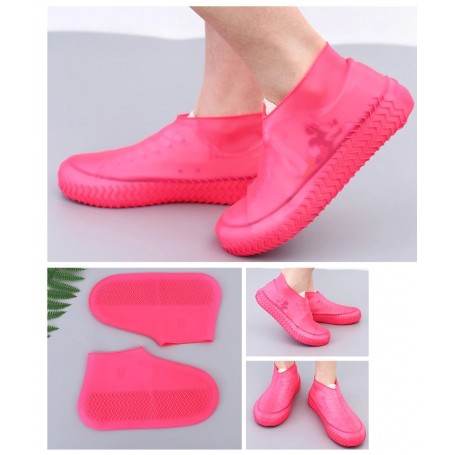 Couvre-chaussures en silicone imperméables, couvre-chaussures de pluie  réutilisables et antidérapants A