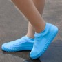 Couvre-chaussures unisexe en Silicone, imperméable, réutilisable, antidérapant, contre la pluie - Bleu