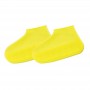 Couvre-chaussures unisexe en Silicone, imperméable, réutilisable, antidérapant, contre la pluie - blanc