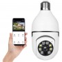 Caméra Bulb IP de surveillance, panoramique à 360 degrés avec détection de mouvement, réveil, vision nocturne, conversation