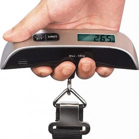 Balance Pèse-bagage numérique portable, 5kg, écran LCD, avec thermomètre