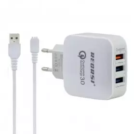 Chargeur de téléphone USB 3 ports optimal pour Android et IOS