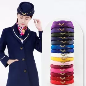 Chapeau style hôtesse de l'air en laine pour femme, élégant, Design ergonomique, taille appropriée