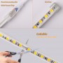 Bande Flexible lumineuse à LED de 100 mètres 5050, ruban étanche Ip67, avec prise d'alimentation 220V, 300W