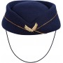 Chapeau style hôtesse de l'air en laine, élégant pour femme, Design ergonomique, taille appropriée
