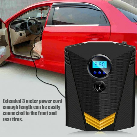 Gonfleur de Pneu Sans Fil Voiture Pompe à Air Compresseur électrique  Portable Auto 12V 120W / Power Bank /LED Lighting. –