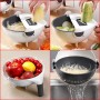 Coupe-légumes multifonctionnelle Magic Rotate avec panier de vidange manuelle, gris, blanc