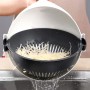 Coupe-légumes multifonctionnelle Magic Rotate avec panier de vidange manuelle, gris, blanc