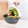 Coupe-légumes multifonctionnelle Magic Rotate avec panier de vidange manuelle, gris, blanc