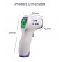 Thermomètre numérique pistolet, infrarouge, à laser sans contact, caméra thermique
