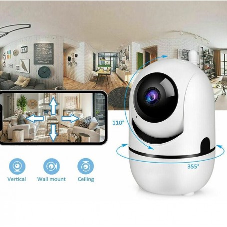 Caméra IP de sécurité à domicile 360, sans fil, HD 1280 720P, WIFI, Audio,  Vision nocturne
