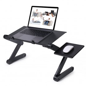 Table pliante d'ordinateur portable , rotative US, 48x26 cm, usage domestique, bureau, portable et pratique, noir