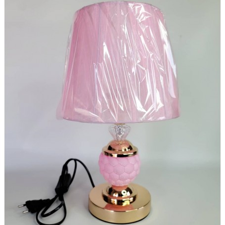 Veilleuse lampe de Table en PVC et métal, boule rose doré pour chambre à  coucher, chevet