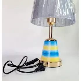Veilleuse lampe de Table en PVC et métal, boule rose gris doré pour chambre à coucher, chevet, bureau, salon