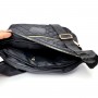 Sac Bandoulière pour Femme léger, multipoches style sportif bandoulière, coutures matelassées fermeture à glissière
