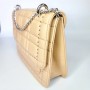 Sac à main bandoulière matelassé, en Cuir PU, fermeture à rabat - Beige