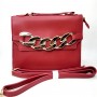 Sac bandoulière Wendy Paris à Motif unique pour femme avec Chaîne Fermeture à pression magnétique – Rouge