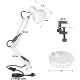Lampe de table anti-approche à LED Wright rotative à 360 degrés AT-1002 (811) avec ampoule - blanc