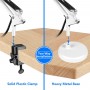 Lampe de table anti-approche à LED Wright rotative à 360 degrés AT-1002 (811) avec ampoule - blanc