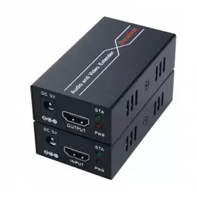 Paire d’Extendeur HDMI 1080P Cat6/6A/7 LAN RJ45 jusqu'à 60 mètres