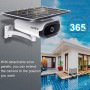 Caméra de surveillance IP solaire, W-C5-4G, 4G, 2 MP, 10200 mAh, détection de mouvement avec vision nocturne