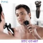 Rasoir électrique rechargeable HTC GT-607 3 têtes flottantes, 600 mAh, 60 min d’autonomie