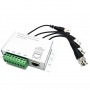 Balun émetteur-récepteur vidéo CCTV HD à 4 canaux avec extensions de 7,5",BNC mâle + vis solide 2 broches + RJ45